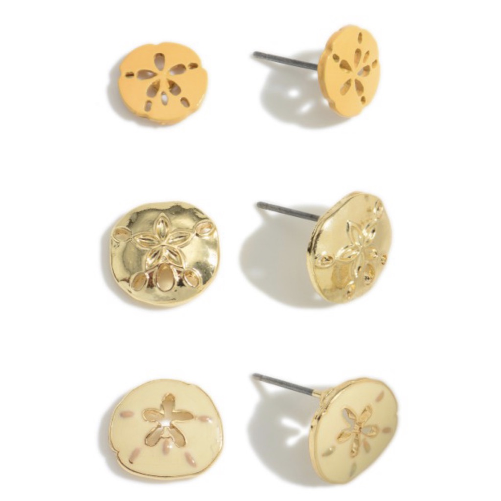Sand Dollar Stud Earrings 7$